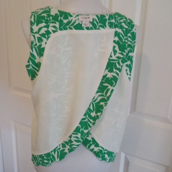 J.Crew Cross Back Scallop Hem Top - Picture 6 of 8